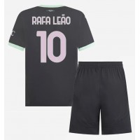 Camiseta AC Milan Rafael Leao #10 Tercera Equipación Replica 2024-25 para niños mangas cortas (+ Pantalones cortos)